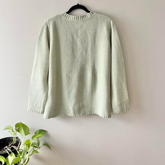 VINTAGE SAGE GREEN SWEATER - Picture 3 of 3